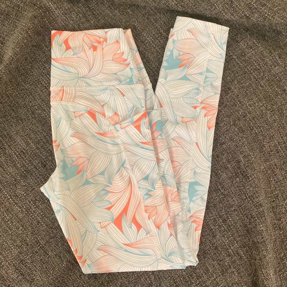 BuffBunny Leggings - Pink and Blue - M